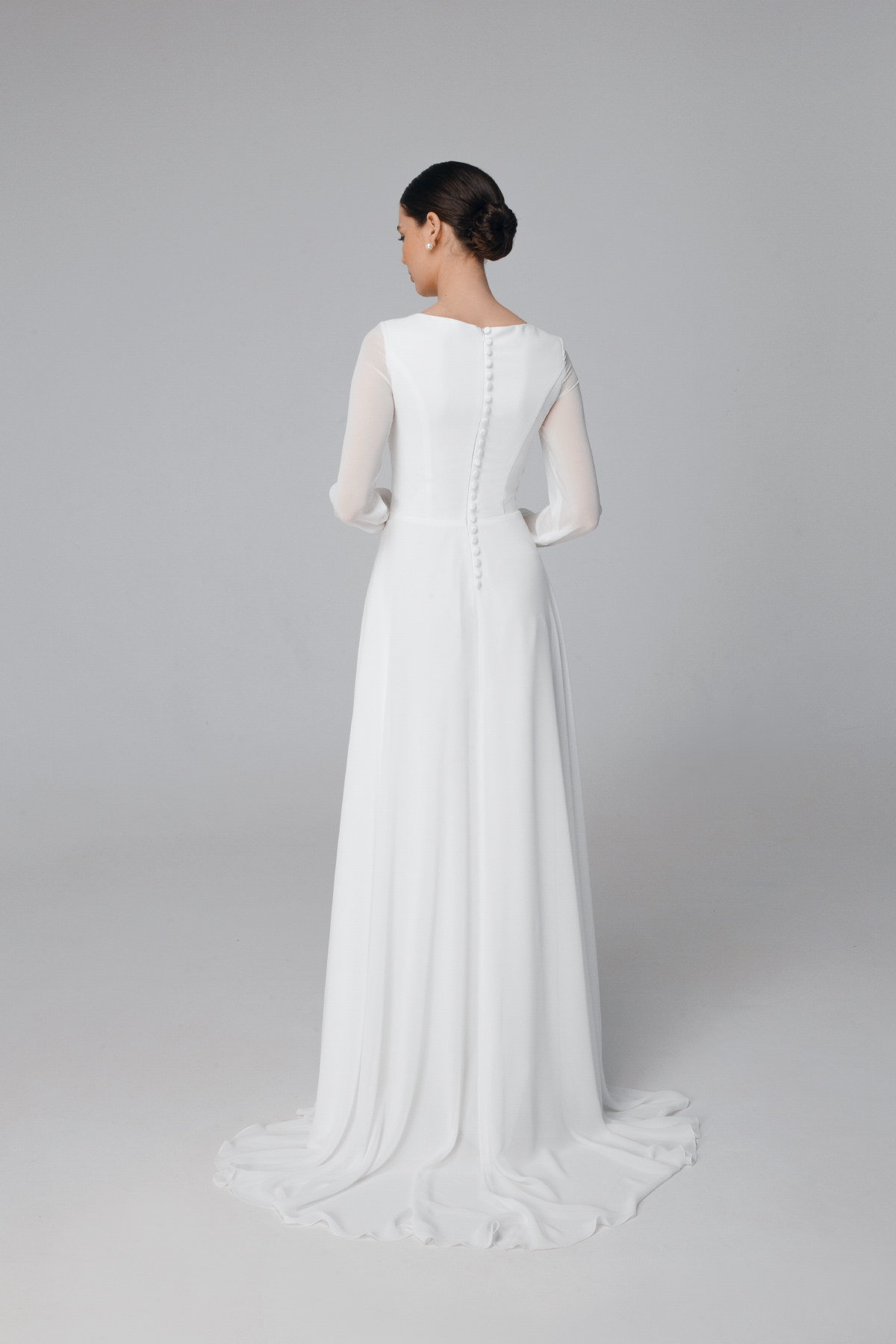 Modest long sleeve wedding dress